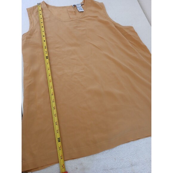 VINTAGE Anna and Frank Yellow 100% Silk Blouse Size XL Retro Office Cute Top - Picture 7 of 12